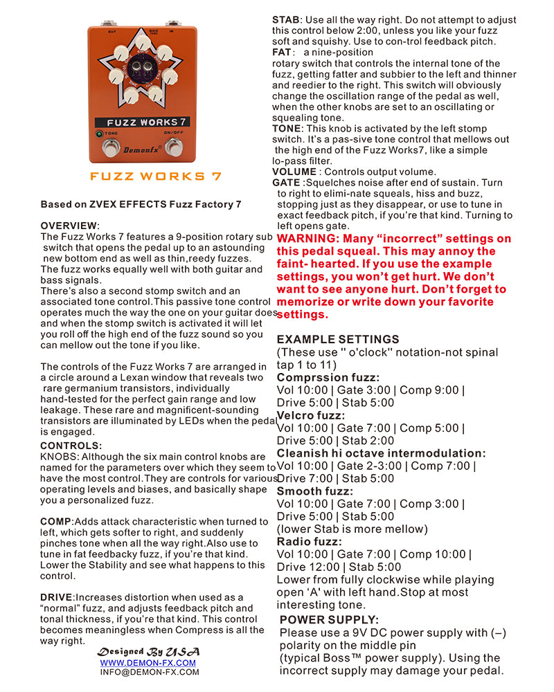 FUZZ WORKS 7 - FUZZ FACTORY