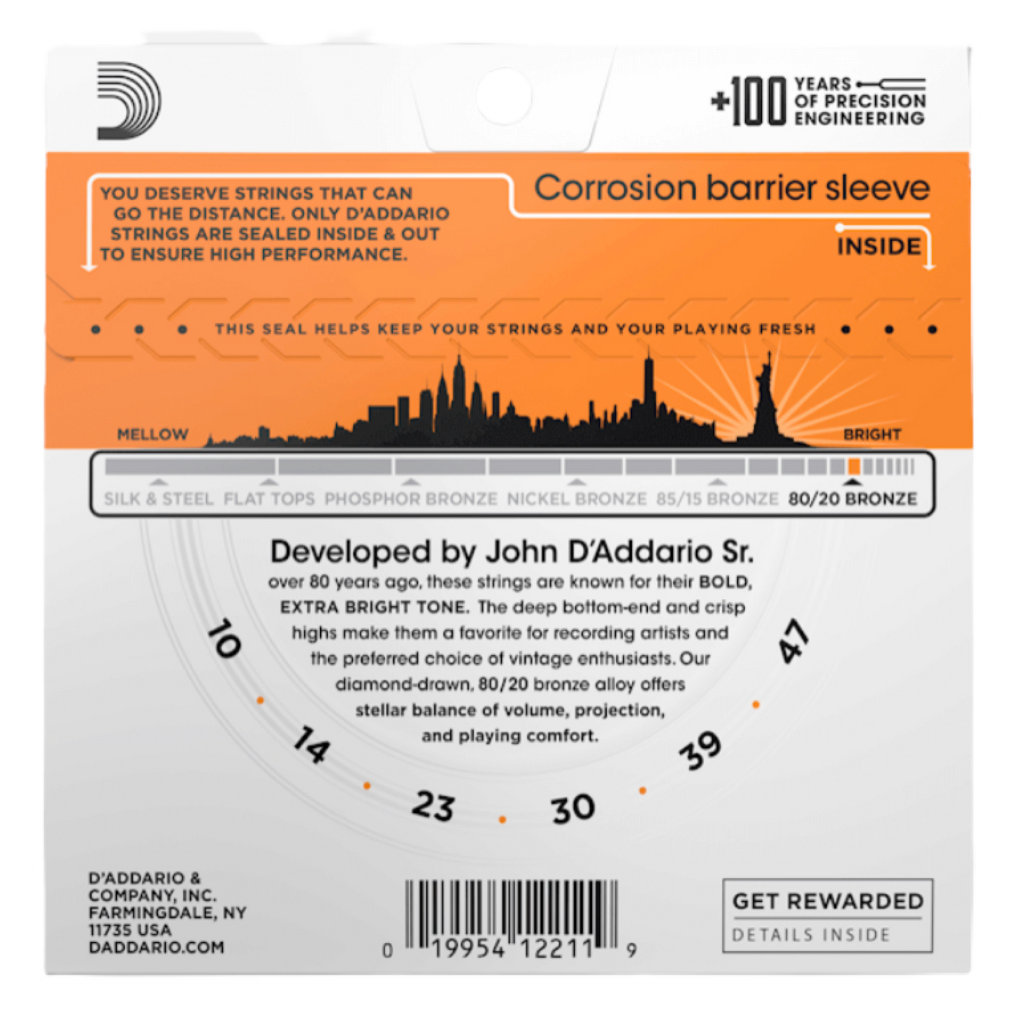 EJ-10 (10-47) CUERDAS GUITARRA ELECTROACUSTICA