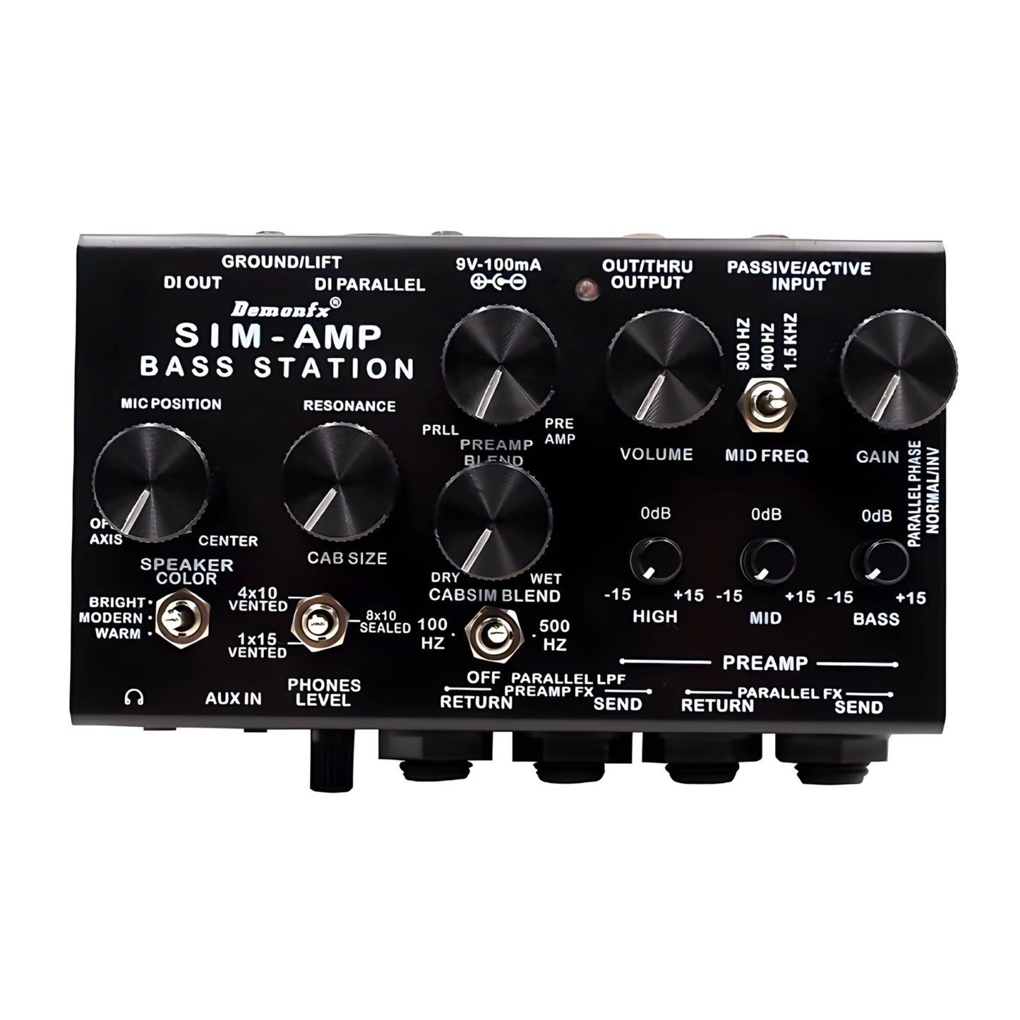SIM-AMP BASSS STATION   AMP  / PREAMP / STEREO CAB