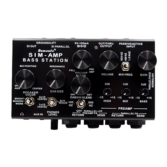 SIM-AMP BASSS STATION   AMP  / PREAMP / STEREO CAB